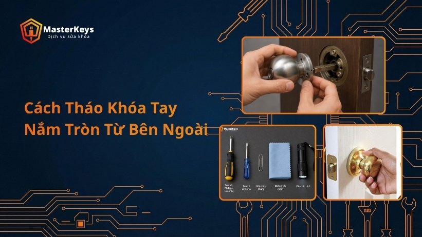 Cách Tháo Khóa Tay Nắm Tròn Từ Bên Ngoài | Ai Cũng Làm Được
