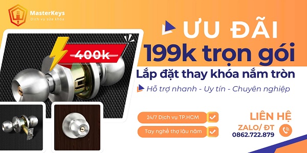 Thợ sửa khoá quận 3 | Cứu hộ 24/7 | Giá Cạnh Tranh | MasterKeys