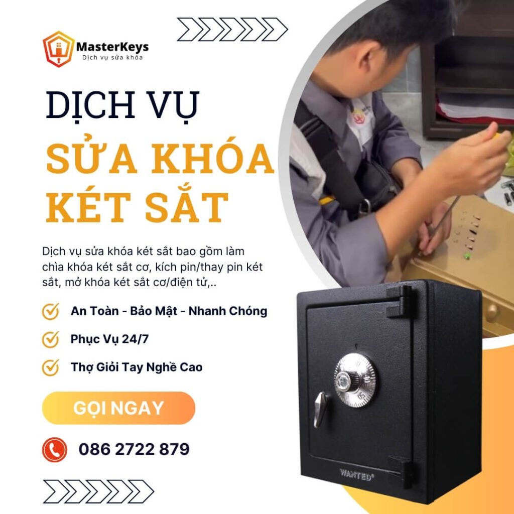 Sửa Khoá Két Sắt Uy Tín Tại TPHCM | Báo Giá Rẻ | MasterKeys