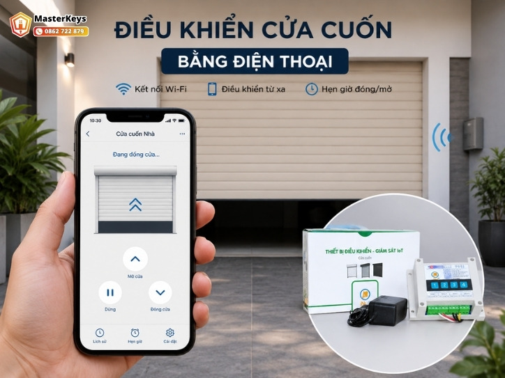 Điều Khiển Cửa Cuốn Bằng Điện Thoại | 4 Cách Đơn Giản Nhất