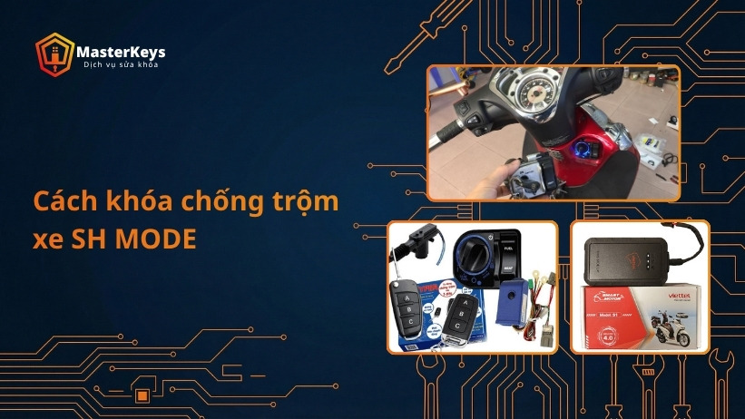 Cách khóa chống trộm xe SH MODE | Siêu Chi tiết và Đơn giản