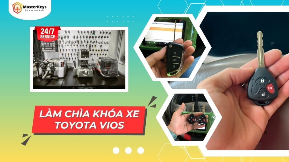 Làm chìa khóa Vios Tại Chỗ 24/7| Báo Đúng Giá| BH 6-12 Tháng