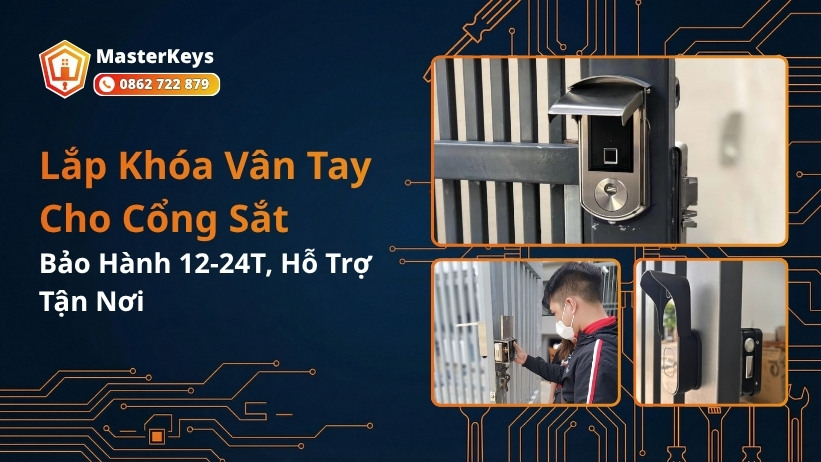Lắp Khóa Vân Tay Cho Cổng Sắt Tận Nơi | Bảo Hành Rõ Ràng
