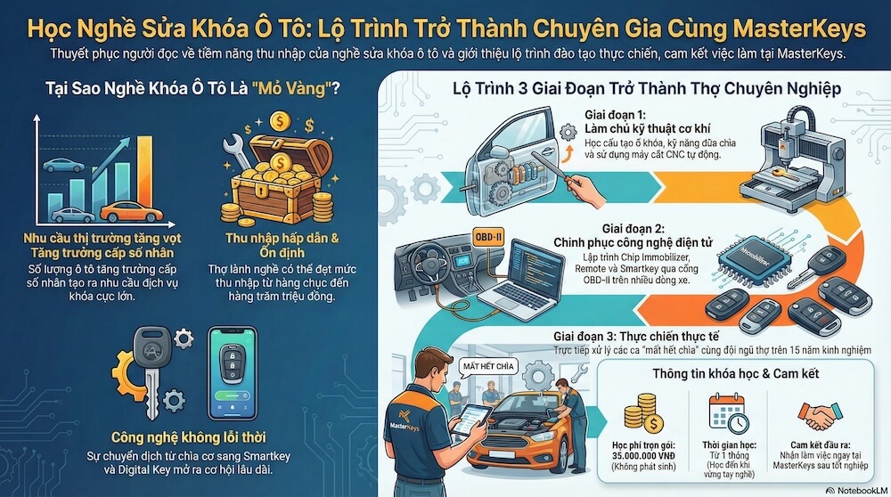 Học Sửa Khóa Ô Tô Chuyên Sâu | 100% Thực Chiến | Thu Nhập Cao