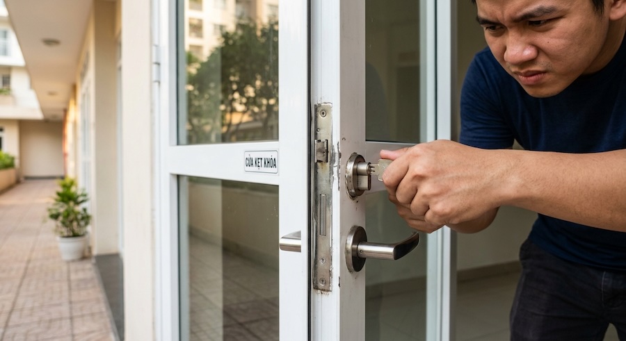Cửa Nhôm Bị Kẹt Khóa? 7 Cách Xử Lý Hiệu Quả Tại Nhà