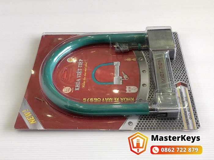 Cụm ổ khóa chữ U Việt Tiệp 06975 lõi đồng, thân kim loại