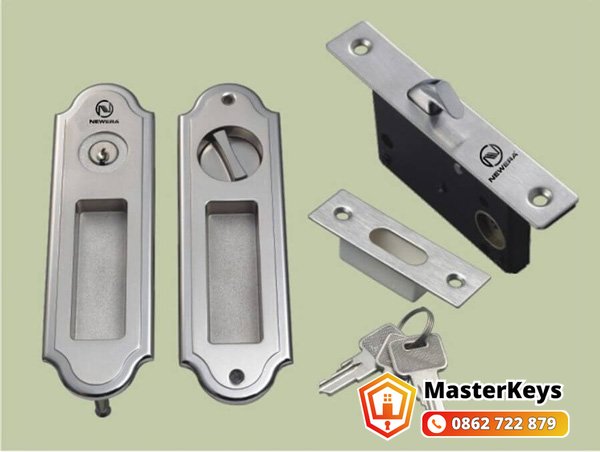 Khóa lùa móc câu cho cửa sắt trượt
