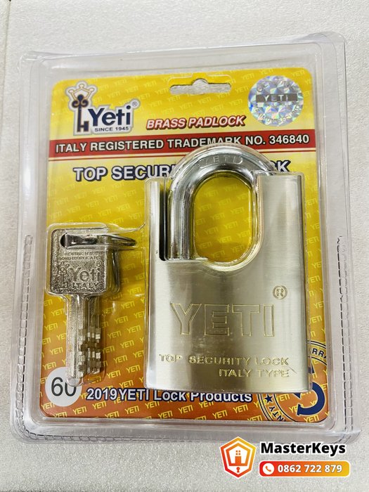 Ổ khóa Yeti chống cắt 60mm có càng thép và vỏ bọc càng